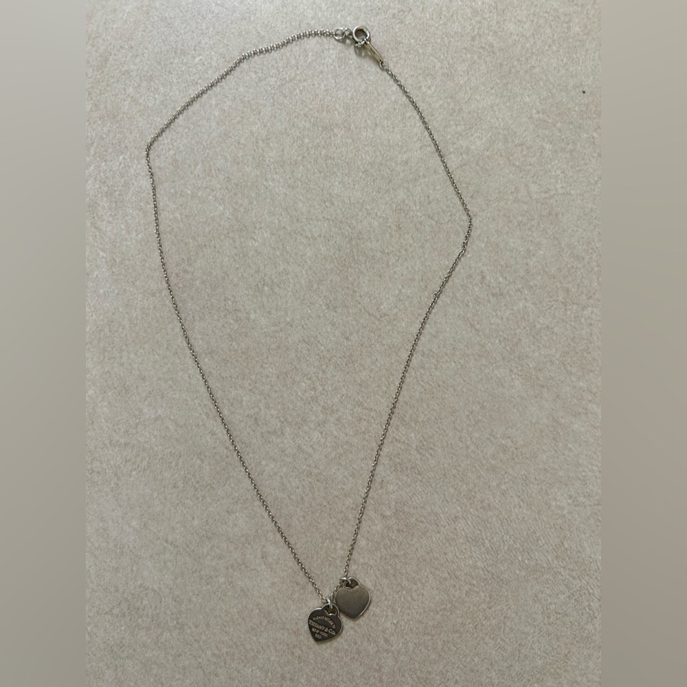 Tiffany & Co. Double Heart Sterling Silver Necklace